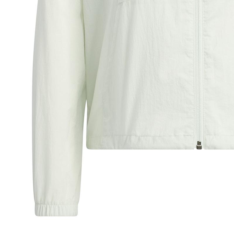 adidas Neo Solid Color Zip-Up Long Sleeve Stand Collar Jacket Women Jacket Off-White HN2385