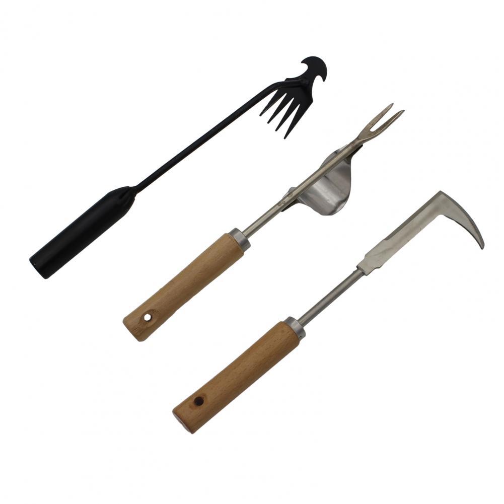 Rust-resistant Weeding Tool Weeder Rake Sharp Tines Grass Rooting Weeding Tool for Yard Lawn Farmhouse Gardening