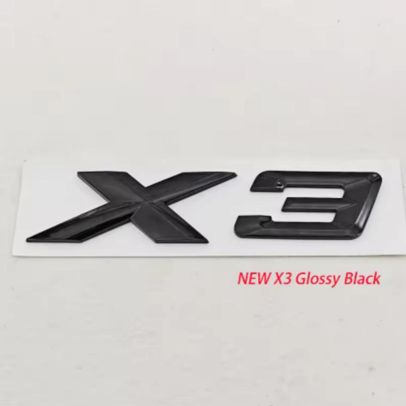 NEW 3D ABS Car Styling Logo X3 X5 Rear Trunk Badge Sticker Emblem Decals For BMW X3 X5 Auto Tail Accessories MA6