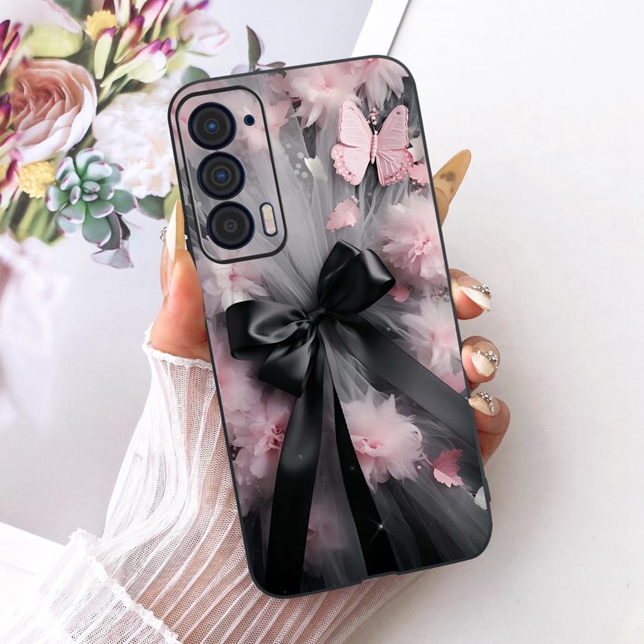 For Motorola Edge 2021 Case XT2141-1 Luxury Butterfly Tree Painted Cover Soft Silicone Case For Motorola Edge 2021 Edge2021 Bags
