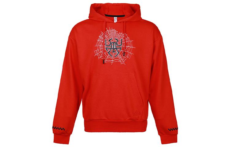 Adidas Sweatshirts Men s Bright Pink Red Hooded Moderate Regular GE4146 XL