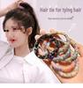 Korean Style Braided Hair Tie Scrunchie - High Ponytail Leather Cover, Customizable Logo
