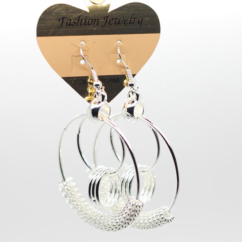 Women Round Circle Hoop Hook Ear Drop Earrings Wedding Jewelry Gift