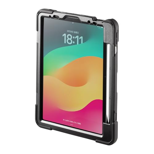 Sanwa Supply PDA-IPAD1717BK2 Shockproof Case for iPad Air 11-inch (M2/2024)