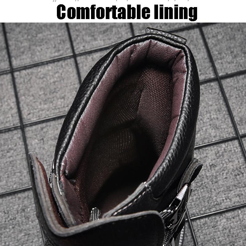 Ανδρικές μπότες μηχανοκίνητων οχημάτων μεγάλου μεγέθους Μπότες μοτοσικλέτας ψηλά