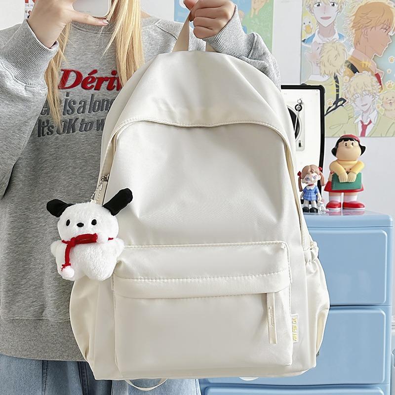 High-value Nylon Backpack for Female Students, Large-capacity College Style, Simple and Versatile Schoolbag, Ultra-lightweight New Model