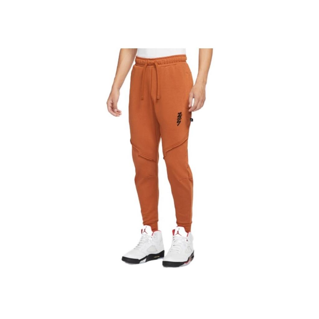 Jordan Zion Performance Embroidered Logo Jogger Pants Men Bottoms Dark-Russet DJ5874-246