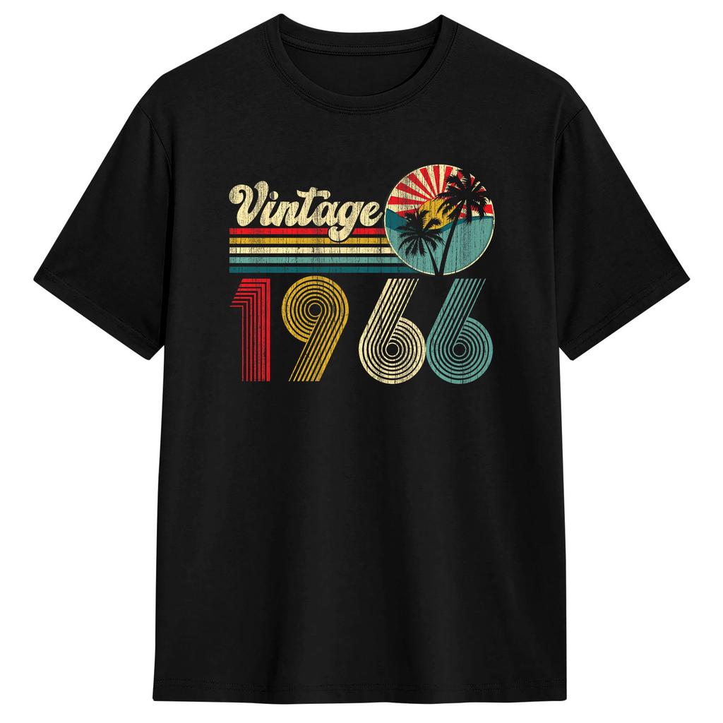 Unisex Vintage Awesome Retro Th Birthday USA Flag T Shirt Pure Cotton Clothing Fashion Short Sleeve O Neck Tees