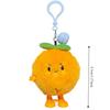 Bag Hanging Tangerine Plush Keychain Fluffy Tangerine Car Key Ring  Backpack Decor