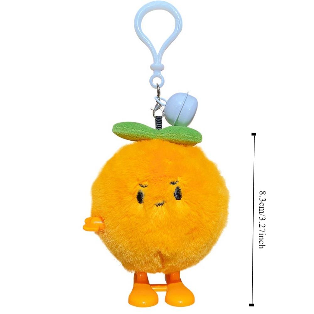 Bag Hanging Tangerine Plush Keychain Fluffy Tangerine Car Key Ring  Backpack Decor