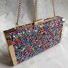 Colorful stone shell stone diamond bag dinner bag