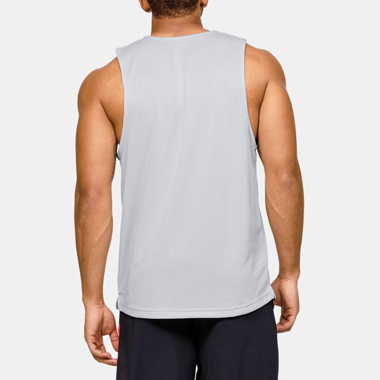 Under Armour Baseline Breathable Loose-Fit Basketball Tank Top Men Tops Halo-Gray 1351288-014
