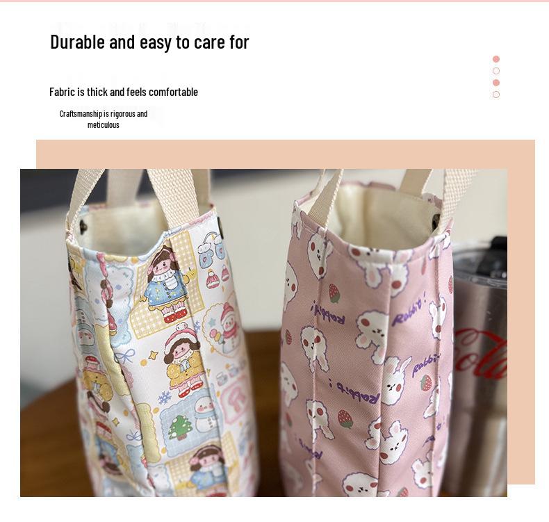 Cross-border Cartoon Canvas Bag - 3D Design, Waterproof, Thickened for Bottles & Umbrella