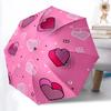 1pc Heartbeat Automatic Open/close Folding Umbrella, Compact Portable Travel Umbrella, Durable Construction Yy251230105