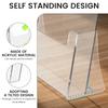 2Pcs Acrylic Brochure Holder Offices Clear Pamphlet Display Stand Stable Multipurpose Desk Leaflet Holder for Photo Paper Menu