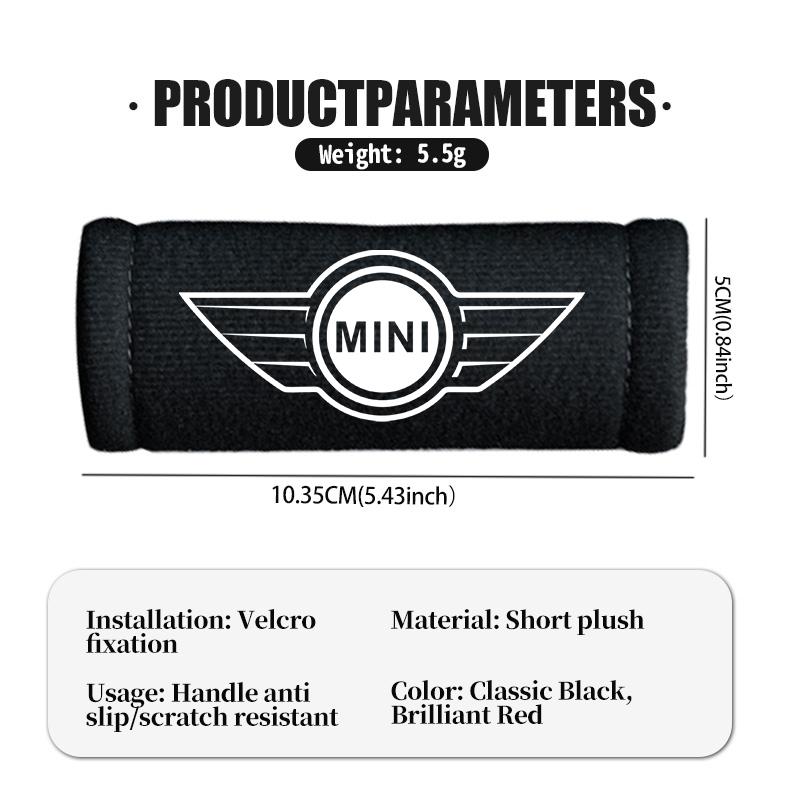 ASF1 Car Styling Roof Handle Protective Cover Plush Handrail Protector compatible for MINI Cooper R55 R56 R60 R61 Countryman Clubman Aceman JCW
