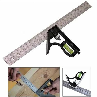 Multifunctional Movable Square Ruler Calipers Stainless Steel 90° Right Angle Carpenter Measuring Gauging Tools Ruler DepthGauge