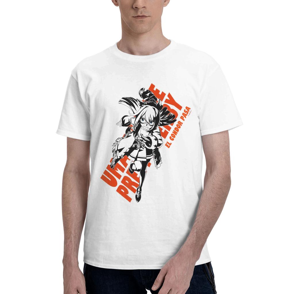 Umamusume Pretty Derby Anime T-Shirts Men Women  Vintage Cotton Tee Shirt Round Neck Short Sleeve T Shirts Plus Size Clothing