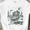 Retro Cowboy Dachshund UFO Shirt Funny Alien Wiener Dog Gift Western Space Graphic Tee for Doxie Mom Dad