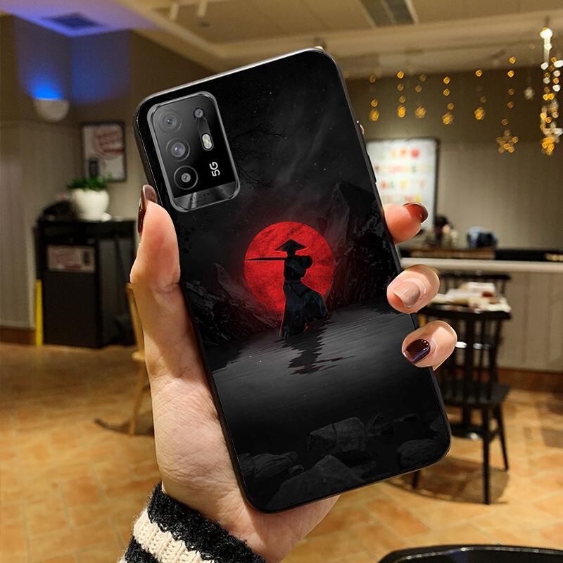 Samurai Phone Case for OPPO A54 A74 A94 A53S A9 A5 A15 A16 A91 A96 A76 Reno8 8Pro Reno2 Z