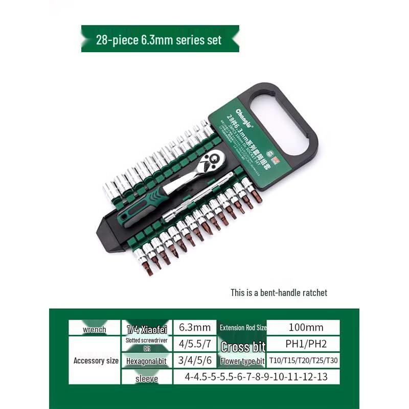 Changlu 28-Piece Ratchet Socket Wrench Set