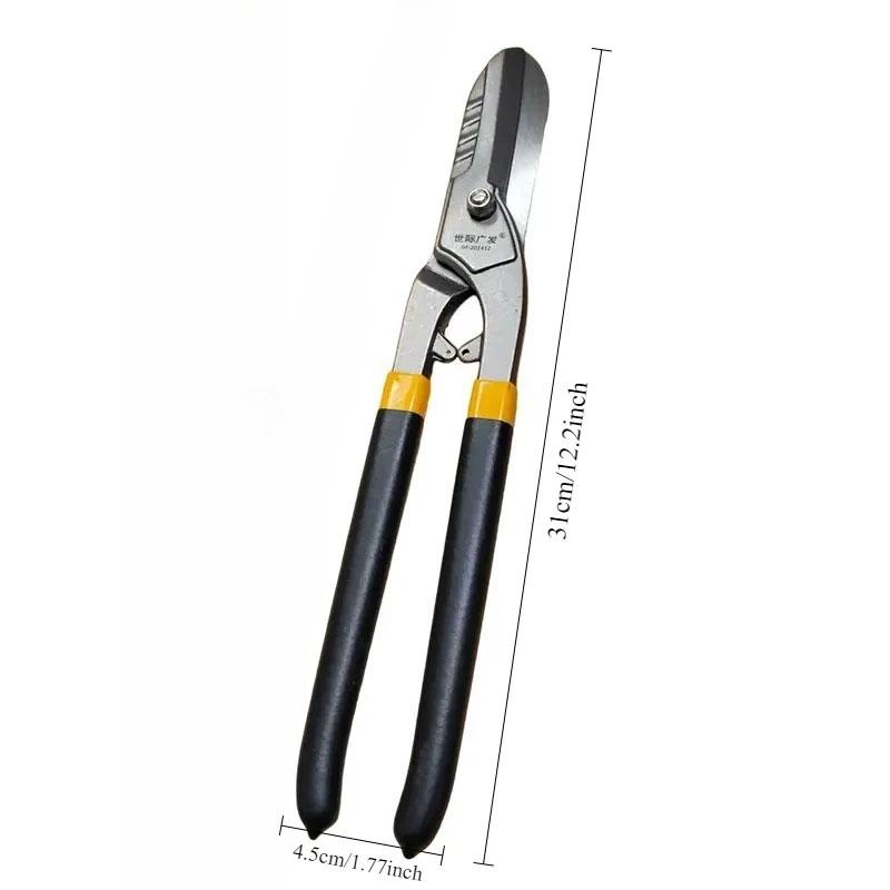 Tin Snips Heavy Duty Aviation Shears with Comfort Grip Handles Premium Metal Cutter for PVC Aluminum Packing Straps Sheet Metal