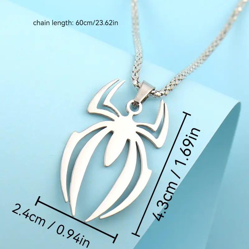 Unisex Spider Logo Pendant Necklace - Versatile Style Jewelry Gift