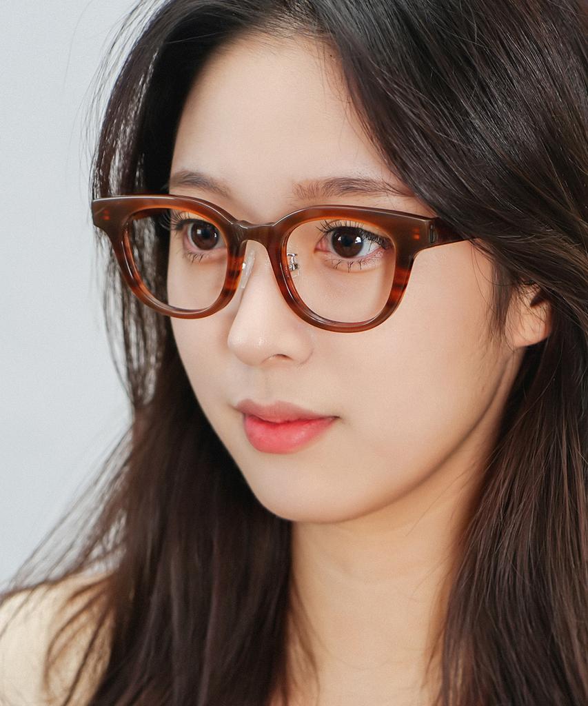 Sodamon Black Acetate Horn-Rimmed Glasses Ht960-C01 (Unisex)