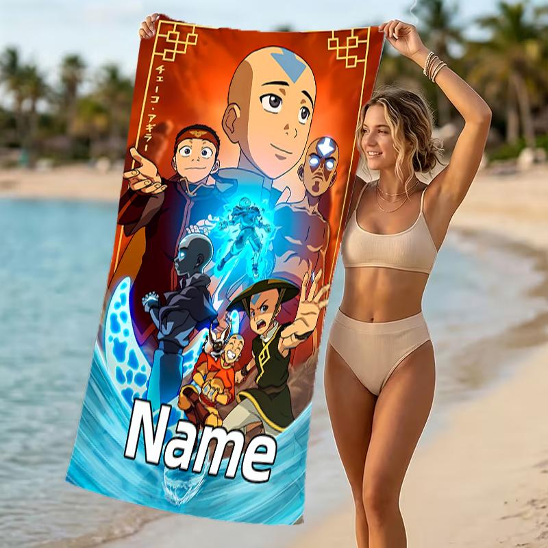 Customizable personalized beach towels Avatar The Last Airbender themed designs.Suitable for the beach, yoga, sports;ideal as beach accessories