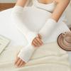 39cm Long Wool Fingerless Gloves - Warm, Elegant, Fashionable Autumn/Winter Knit Sleeves