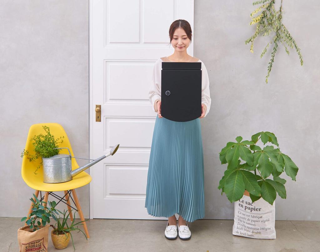 Kabapost Dial Black Mailbox, Wall-Mounted, Large, Outdoor, Type,