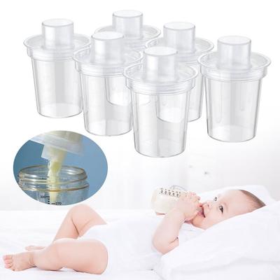 6pcs Transparent Milk Powder Dispensers Portable Milk Powder Box Durable Kid Snack Container