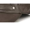 Echtleder Arbeit Echtleder Verstellbar Baseball [ANMIDA] 100% Hut, Kappe, Cap, Größe, Herren Cap, Herbst/Winter