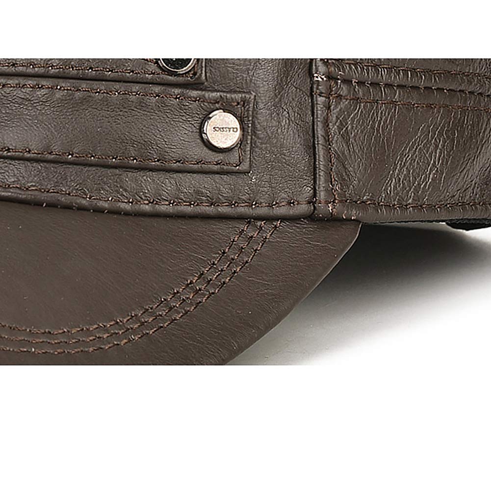 Echtleder Arbeit Echtleder Verstellbar Baseball [ANMIDA] 100% Hut, Kappe, Cap, Größe, Herren Cap, Herbst/Winter