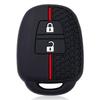 Silicone Car Key Cover Case For Toyota Yaris Corolla Highlander Crown 2 Buttons Remote Skin Protector Shell Keychain Accessories