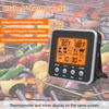 Orange Bakgrundsbelyst LCD digital mattemperaturmätare Tillagningskötttermometer med temperatursond,
