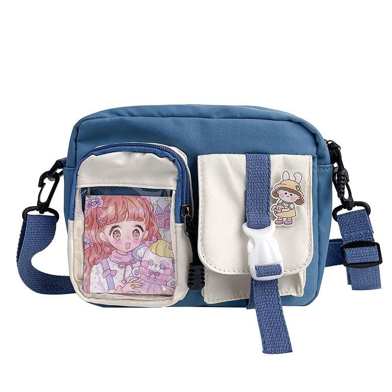 Bag 2 New Women's Bag Fashion Sweet Contrast Color One Shoulder Crossbody Bag Small Square Bag