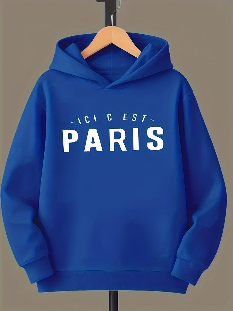 Ny höst/vinter Julbarns tryckt sport-huvtröja utomhus fritids sportkläder trendig street style sweatshirt för barn.