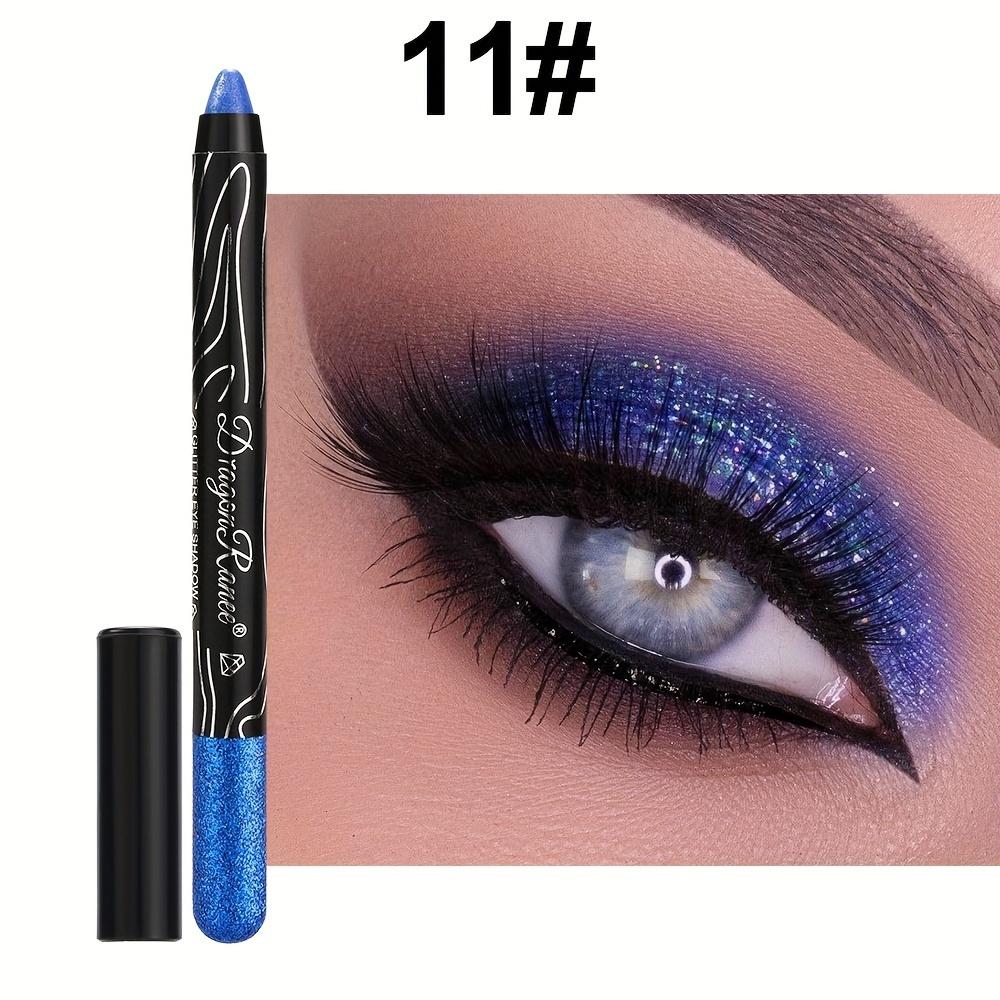 Shining Luster Eyeshadow Pencil 12 Color Mixing Palette Highlighting Eye Contouring and Eyeliner Long-Lasting Waterproof Eyeshadow Stick