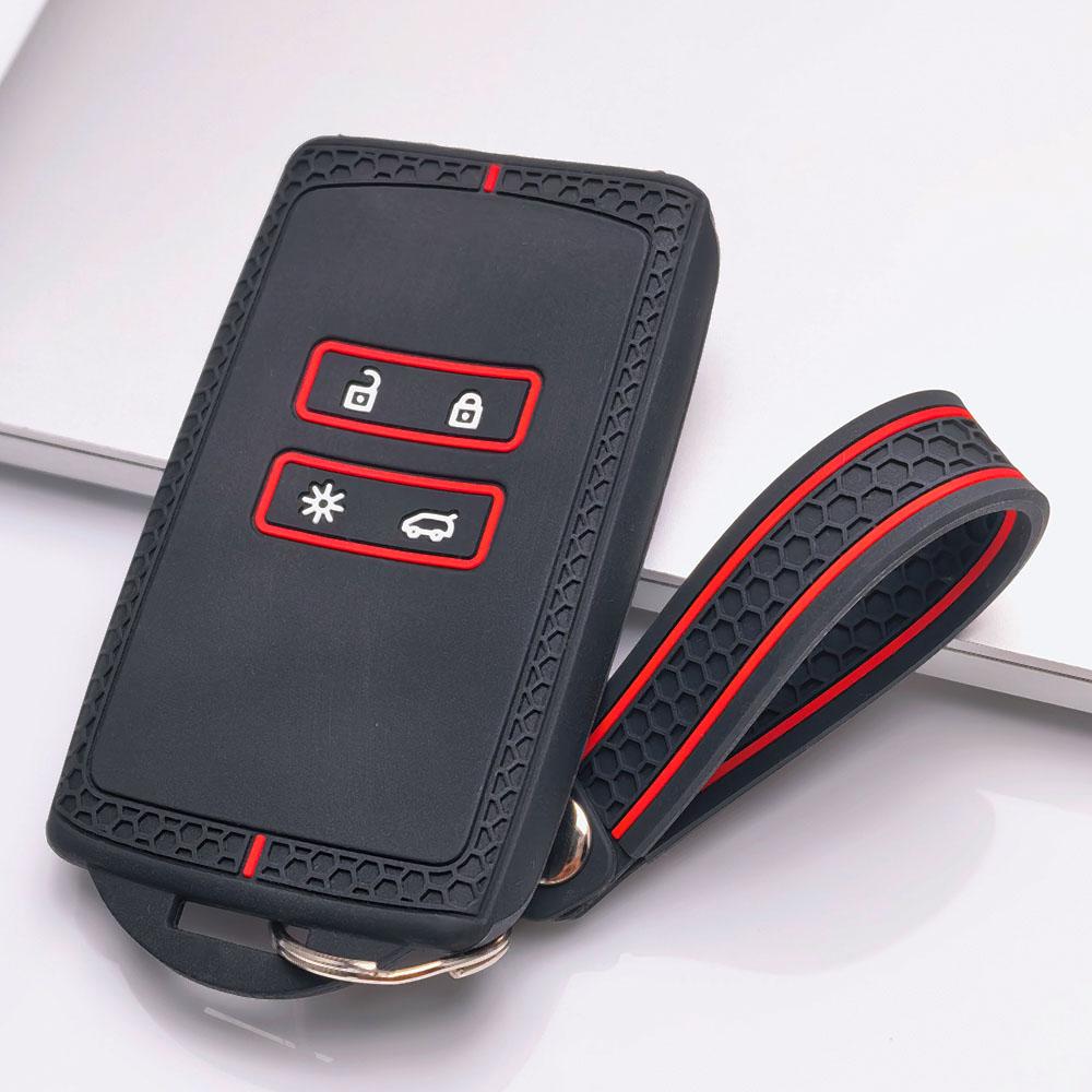 Key Cover for Renault Koleos Kadjar Arkana Clio Megane Captur Zoe Scenic with Keychain Anti-Scratch Guard Shockproof Protection Soft Grip Texture