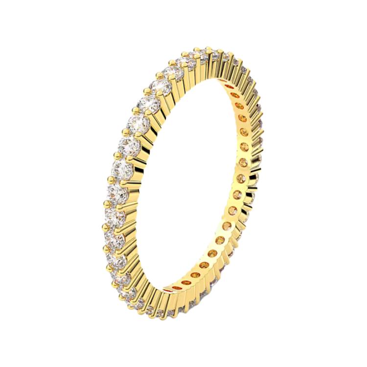 Swarovski Matrix Vittore Embedded Design PVD Zirconia Ring Women rings Gold 5656296