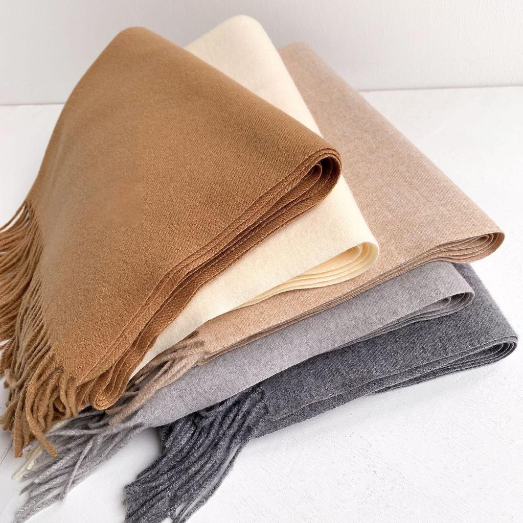Luxury Unisex Scarf: Autumn/Winter Thickened Solid Color Cashmere-Feel Shawl