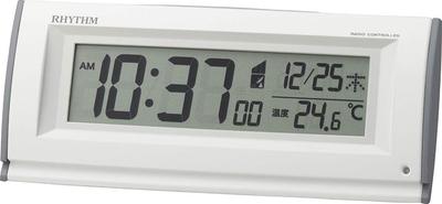 RHYTHM Alarm Clock, Radio-Controlled, Automatically Turns On In Dark Places, White, 6.7x16x4.5cm, 8RZ216SR03