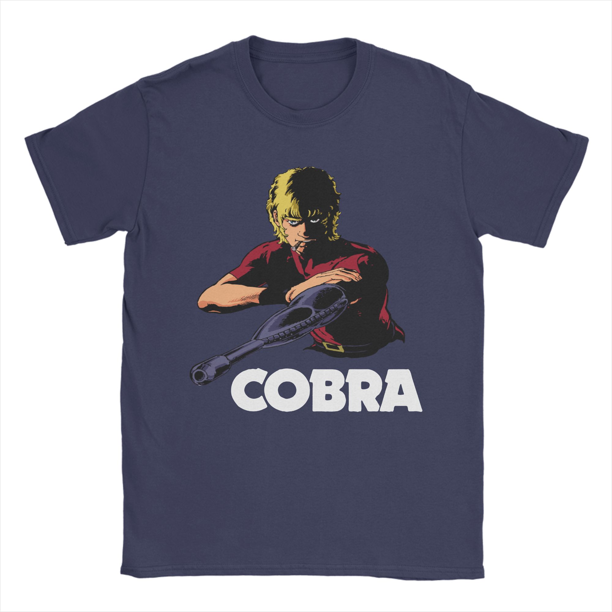 

Space Adventure Cobra T Shirt Mens 100 Cotton Casual TShirts Round Neck Manga Anime Tee Shirt Short Sleeve Clothing Graphic 3XL