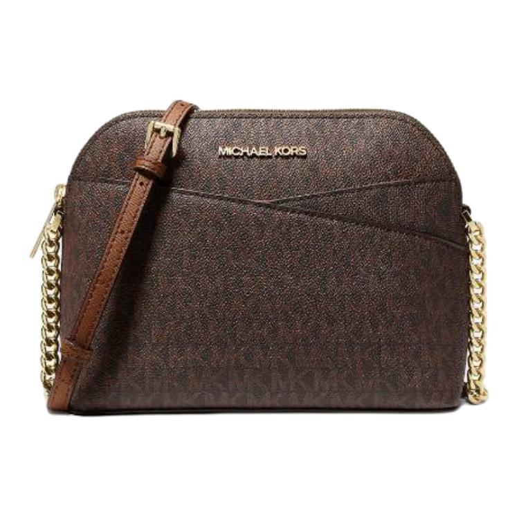 

Michael Kors Classic Logo Coated Canvas Crossbody Shoulder Bag Women Bags Brown 35F1GTVC6B200 Basic Set (Bag+Dust Bag)