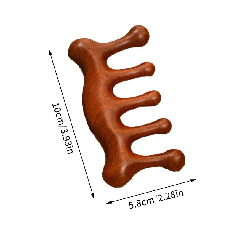 Goldene Seide Sandelholz Schmal Air Bag Kamm Pflege Kopfhaut Kamm Gua Sha Meridian Baggerarbeiten Friseur Werkzeug