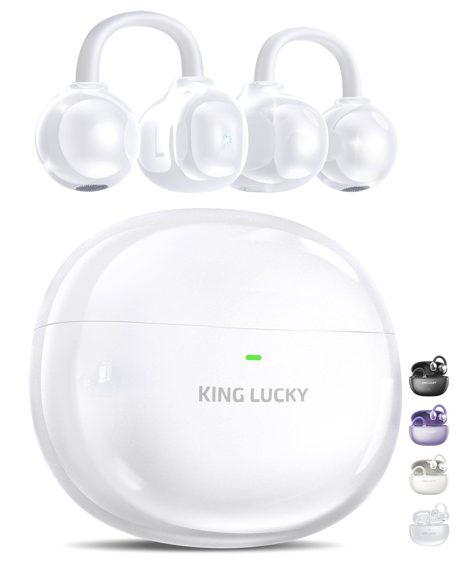 

King Lucky Наушники-каффы для ушей Bluetooth Утечка при выполнении других действий Портативные наушники Bluetooth с воздушной проводимостью, разработанные в стиле с инновационной технологией OWS белый
