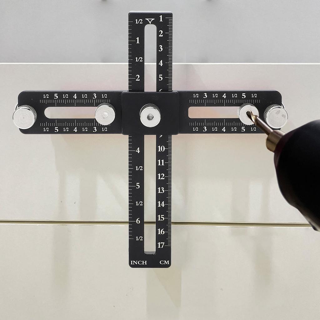 Cabinet Handle Template Tool Aluminium Alloy Punch Locator Drill Template   for Woodworking