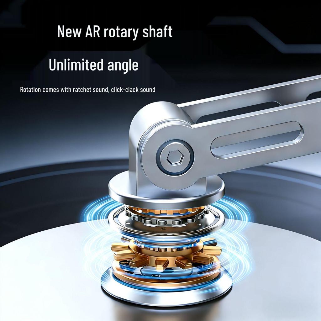 360° Rotating Aluminum Cooling Phone & Tablet Stand with Three-Axis Lifting and Folding for Live Streaming