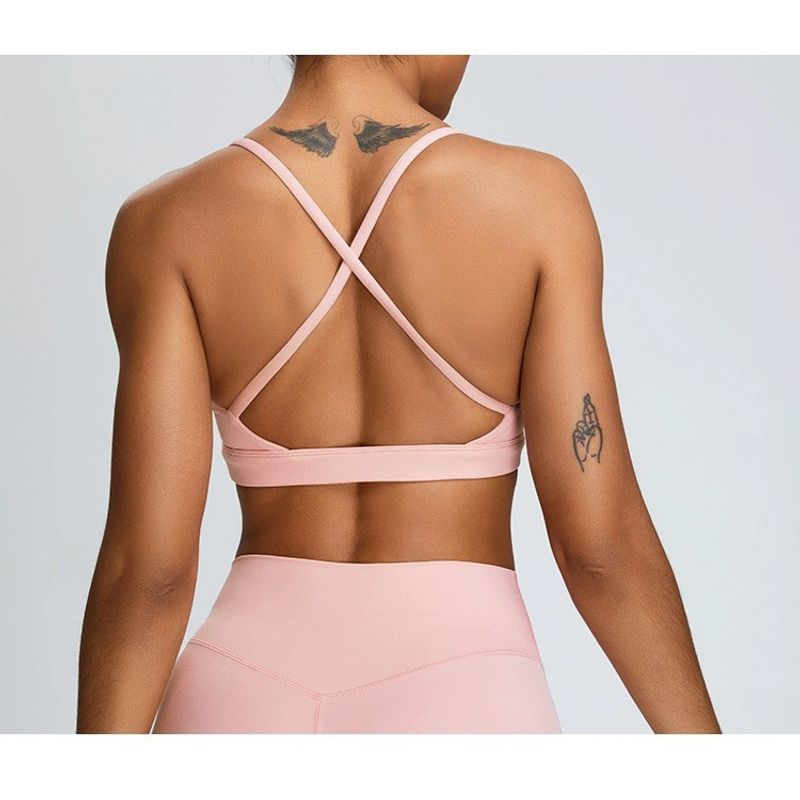 Fashion Cross Beauty Back Yoga Bra Bubble Wrap High Intensity Exercise Intimates Tight Fitness Vest Household Running Intimates